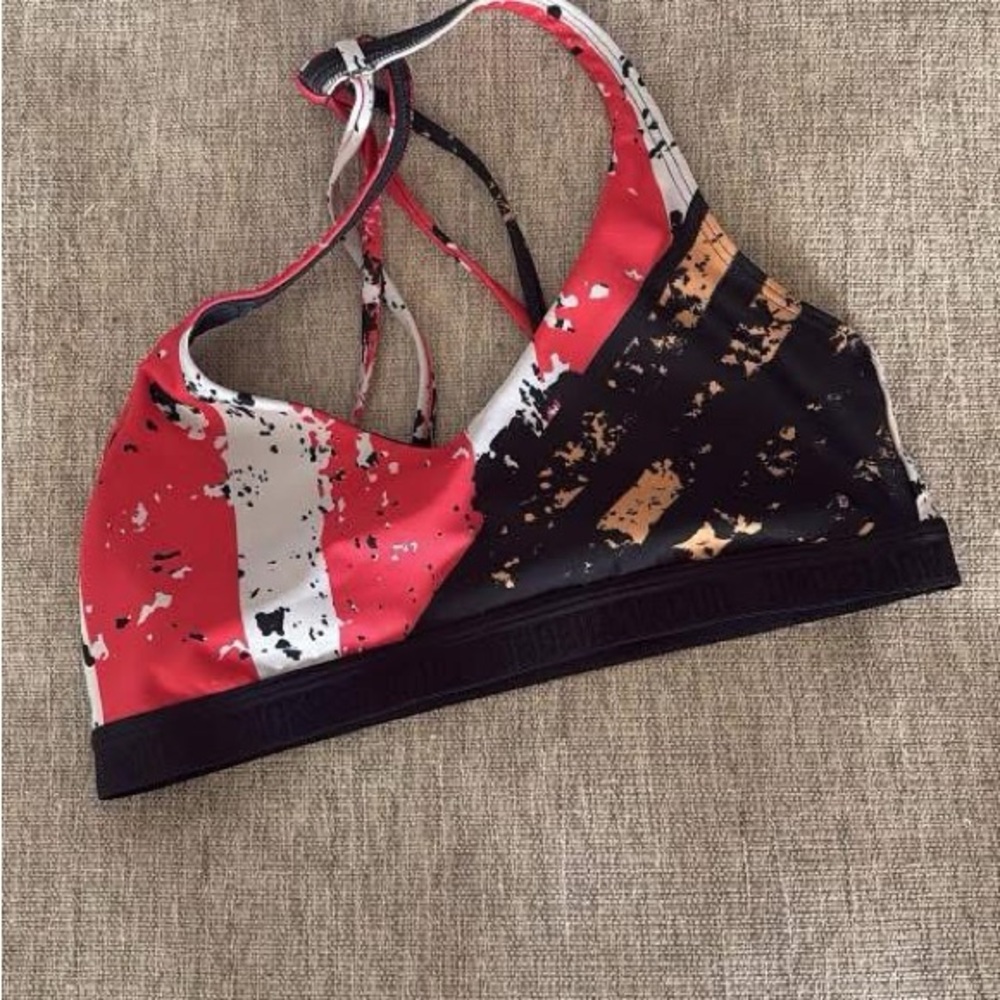 Under Armour Red and Black Sports Bra